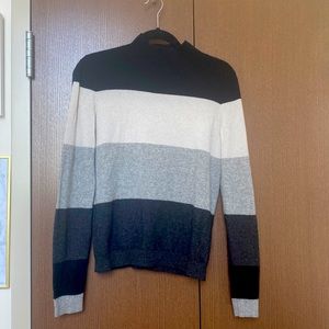 Black and Gray Cashmere Sweater